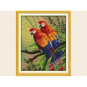 Набор для вышивания крестиком "Два попугая" D439