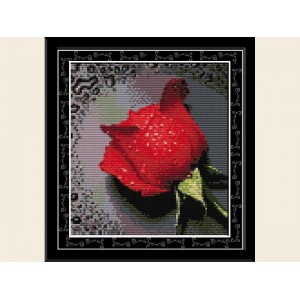 Набор для вышивания крестиком "Красная роза" H023-1