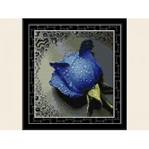 Набор для вышивания крестиком "Голубая роза" H023-3