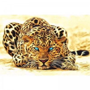 Алмазная мозаика 40*70см  "Леопард"