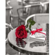 Алмазная мозаика 40*50см "Роза на столе"
