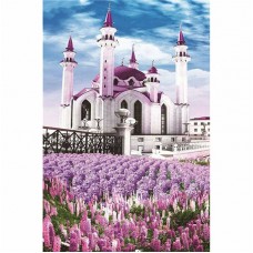 Алмазная мозаика 40*60см "Мечеть и цветы"