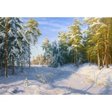 Алмазная мозаика 40x50cm "Зимний лес"